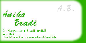 aniko bradl business card